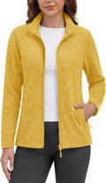MAGCOMSEN Womens Fleece Zip Up Jacket with Pockets Lightweight Soft Coat