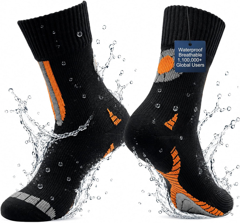 RANDY SUN Waterproof Breathable Socks, [SGS Certified] Unisex Skiing Trekking Hiking Wading Trail Socks
