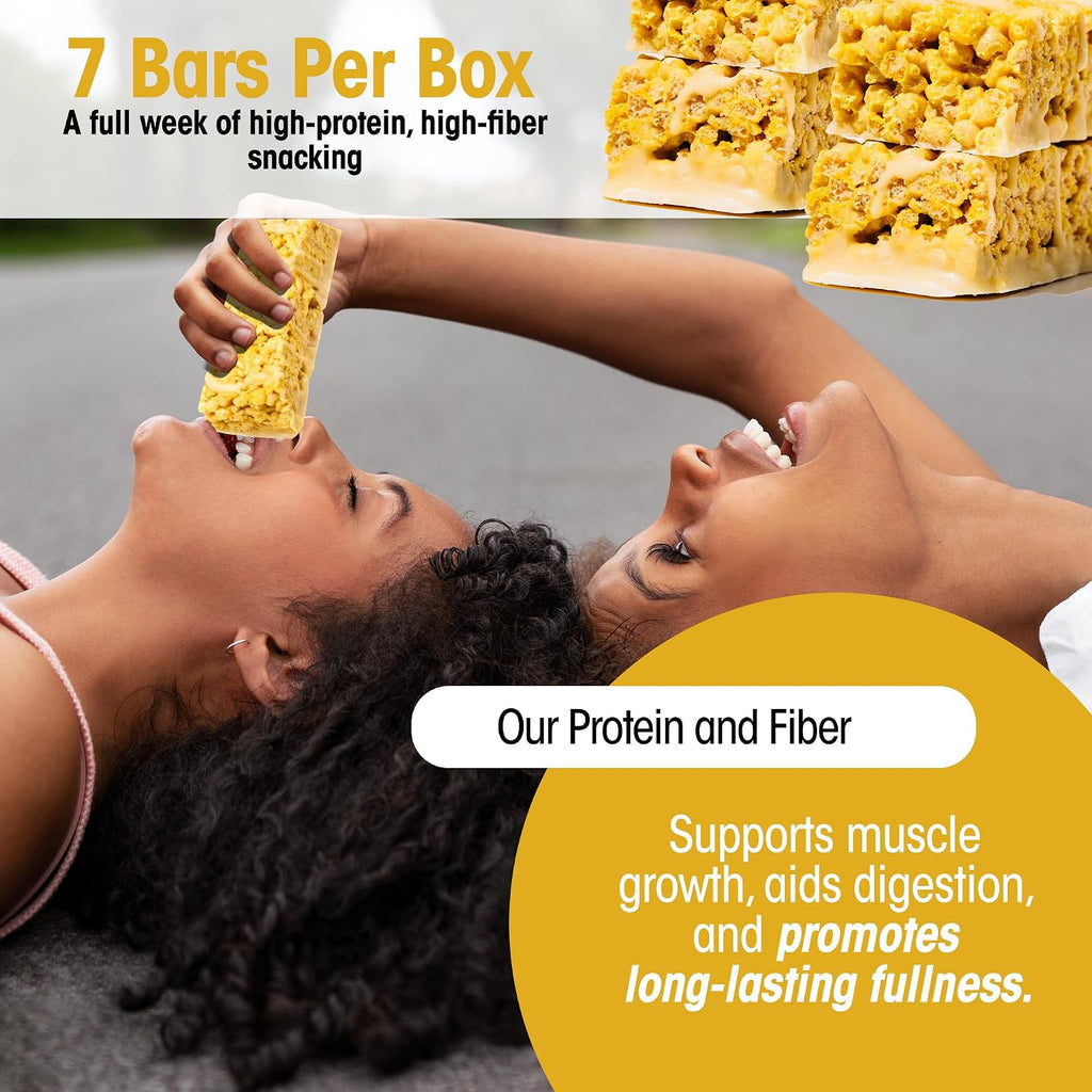 Wonderslim High Fiber Protein Bars, Low Calorie Snack – Fluffy Lemon, 7ct