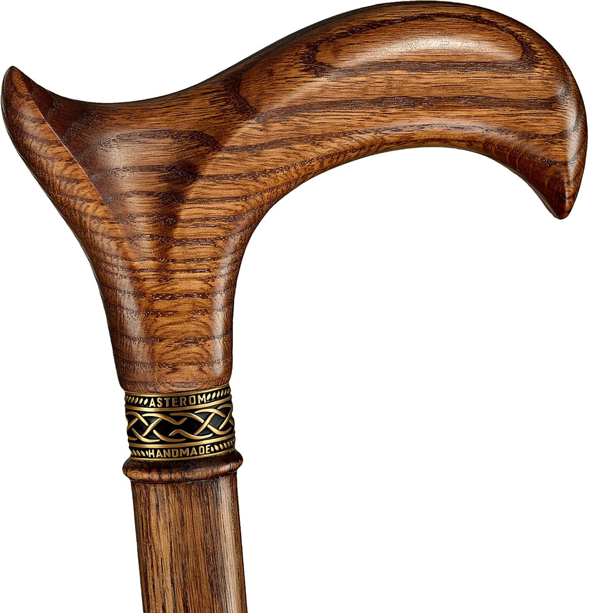 Asterom Handcrafted Walking Cane, Stylish Wooden Canes for Men, Oak Wood