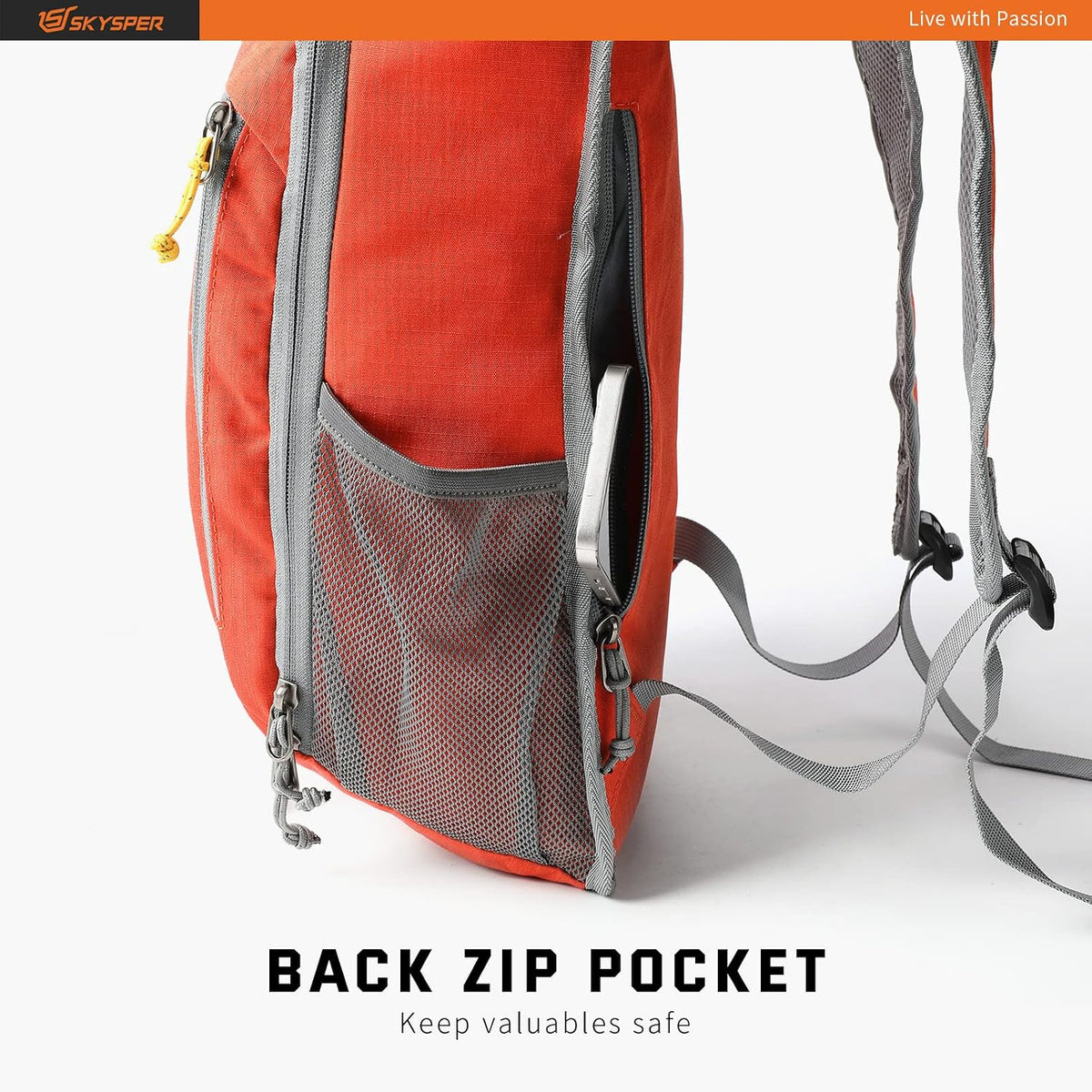 SKYSPER Small Daypack 10L Hiking Backpack Packable Lightweight Travel Day Pack for Women Men