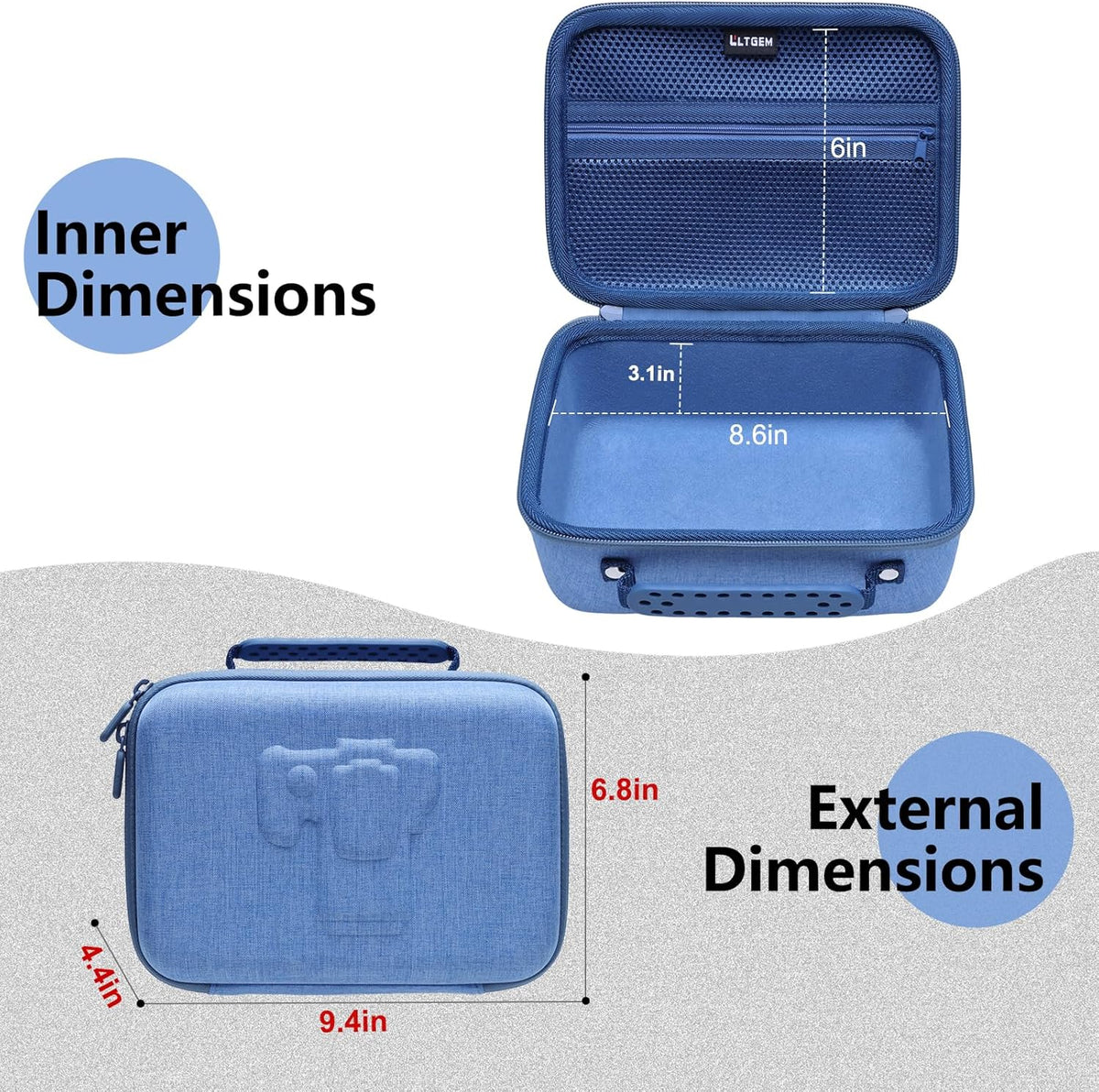 Small Camera Case Bag for Canon EOS Rebel T7/R50//R100 DSLR Camera Blue
