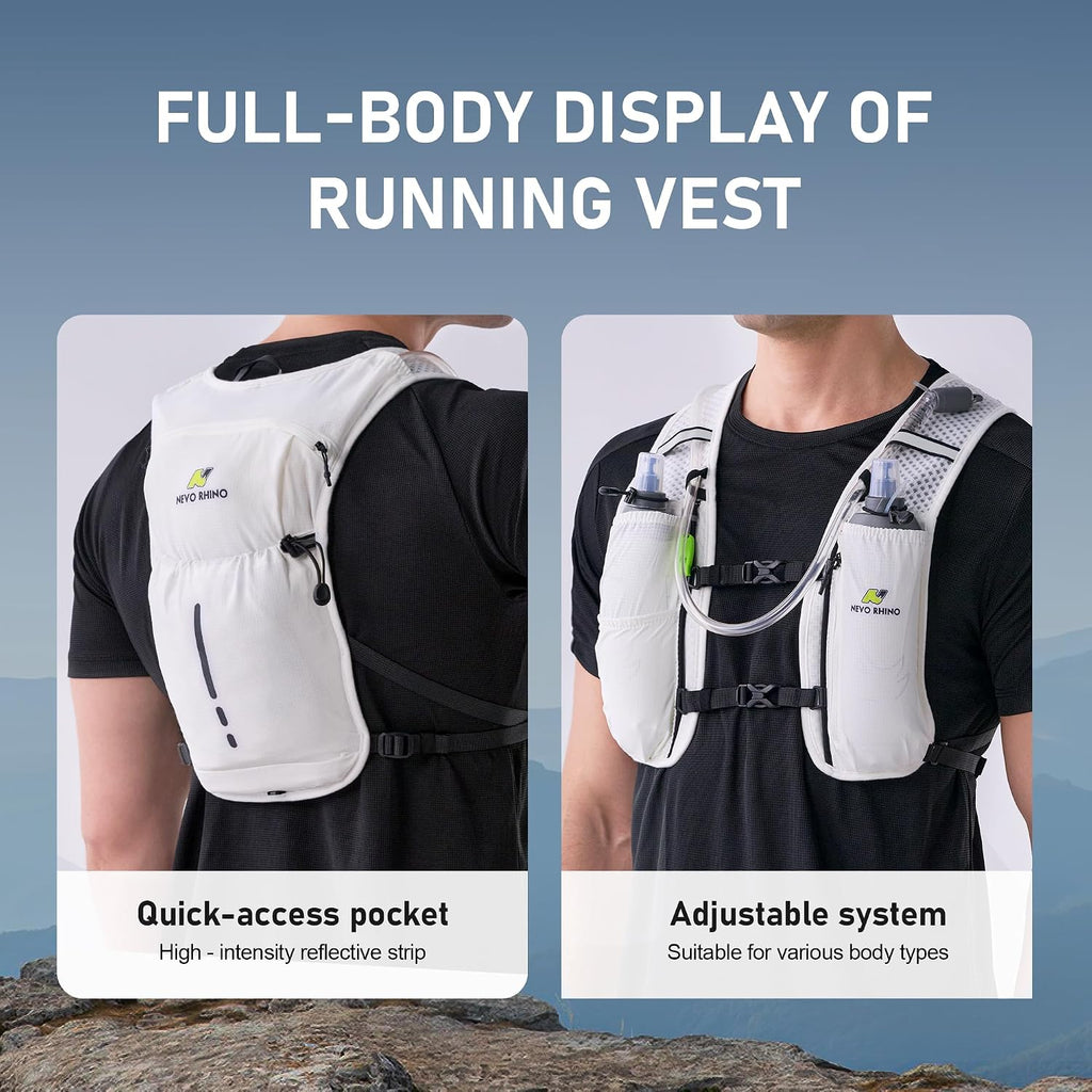 N NEVO RHINO Running Vest with 1.5L Water Bladder, Hydration Vest Pack