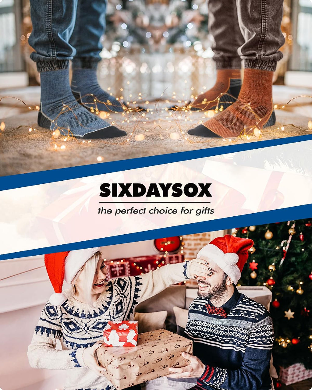SIXDAYSOX Merino Wool Socks Mens, Crew Cushioned Hiking Socks Men Size 8-16