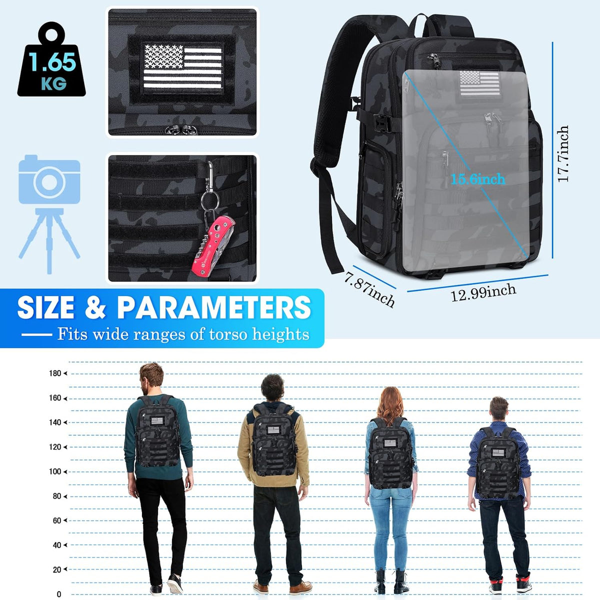 SDYSM Waterproof Camera Backpack 15.6 Inch,Camera Bags for Photographers