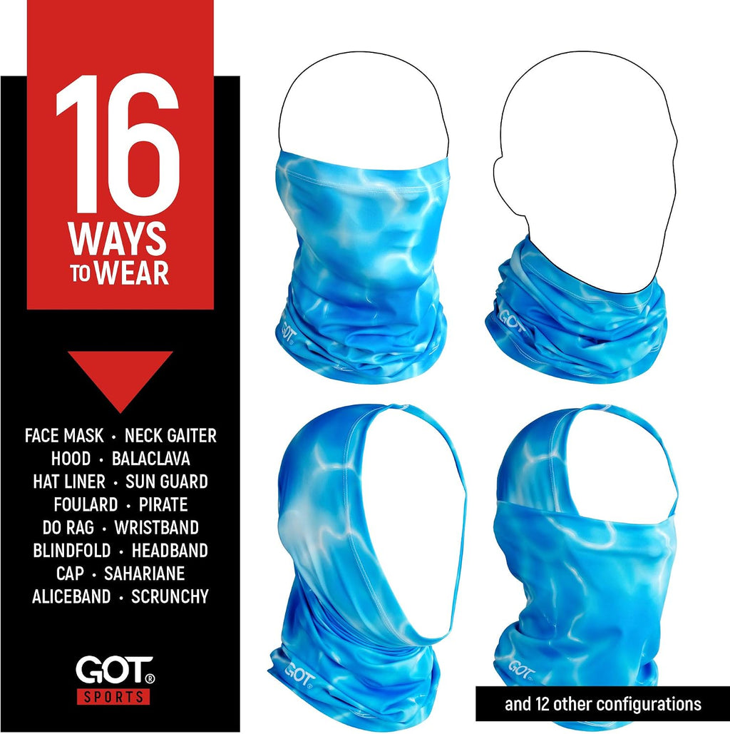 UPF 50+ Fishing Neck Gaiter - UV Face Mask Sun Protection for Men Women