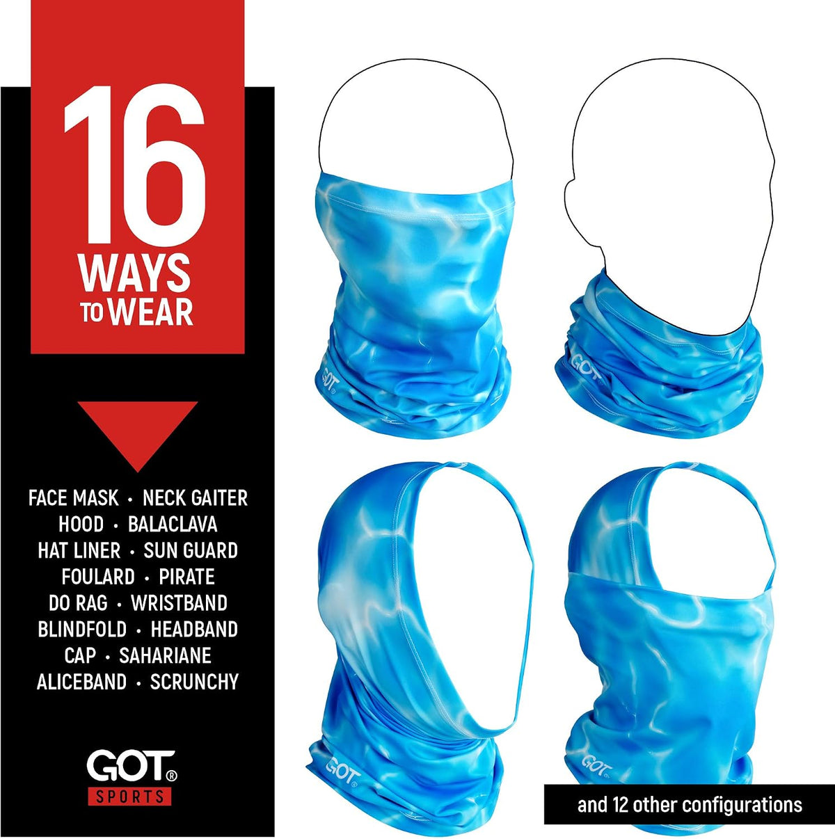 UPF 50+ Fishing Neck Gaiter - UV Face Mask Sun Protection for Men Women