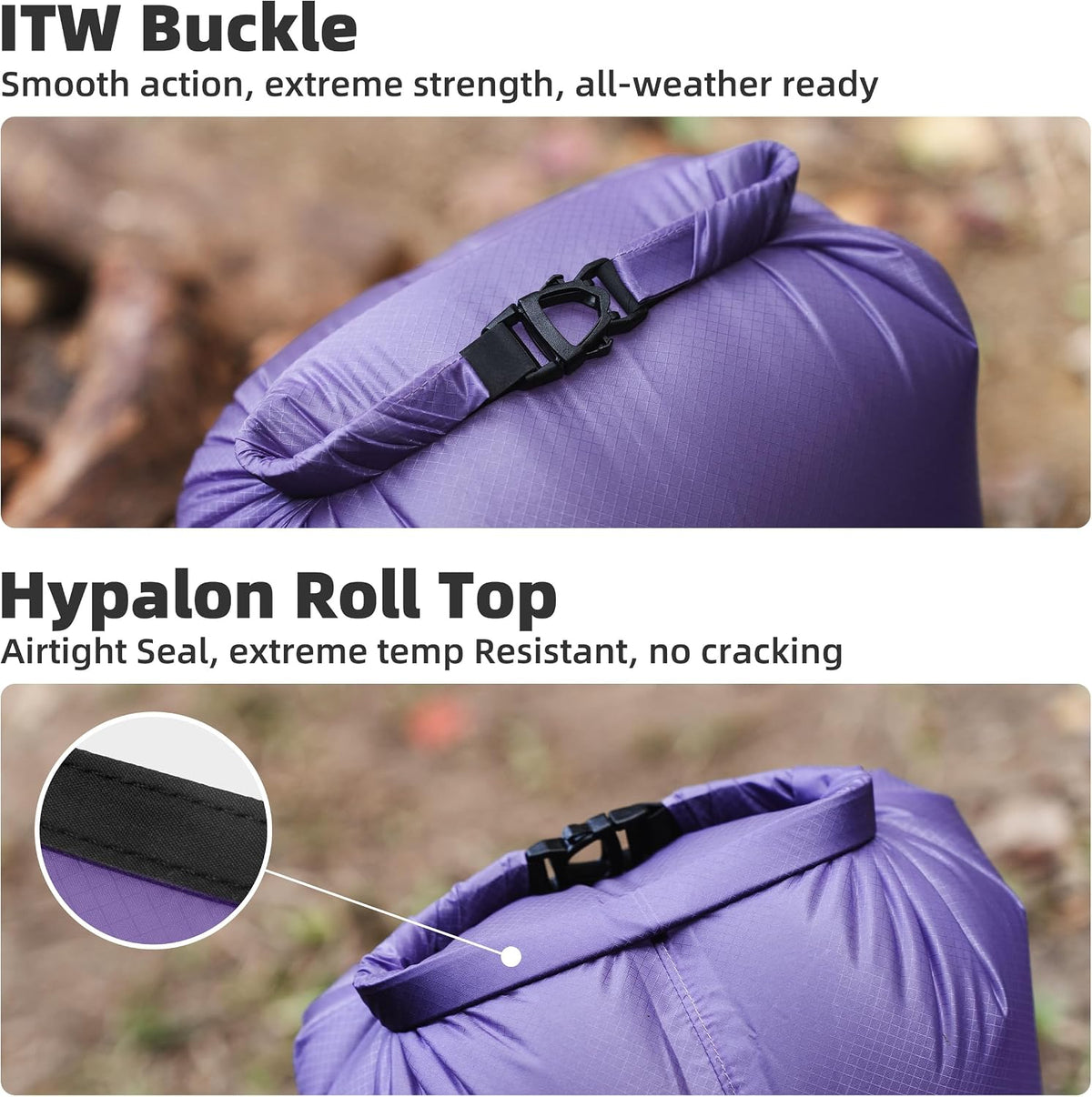 Thous Winds 3L Ultralight Dry Bag, Compact Roll Top Waterproof Pouch for Hiking, Swimming, and Kayaking