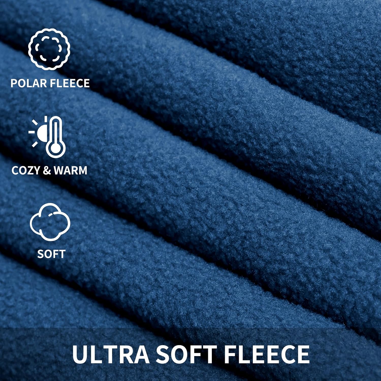 zzlamb Large Waterproof Hooded Outdoor Blanket Soft Polar Fleece 75x56in