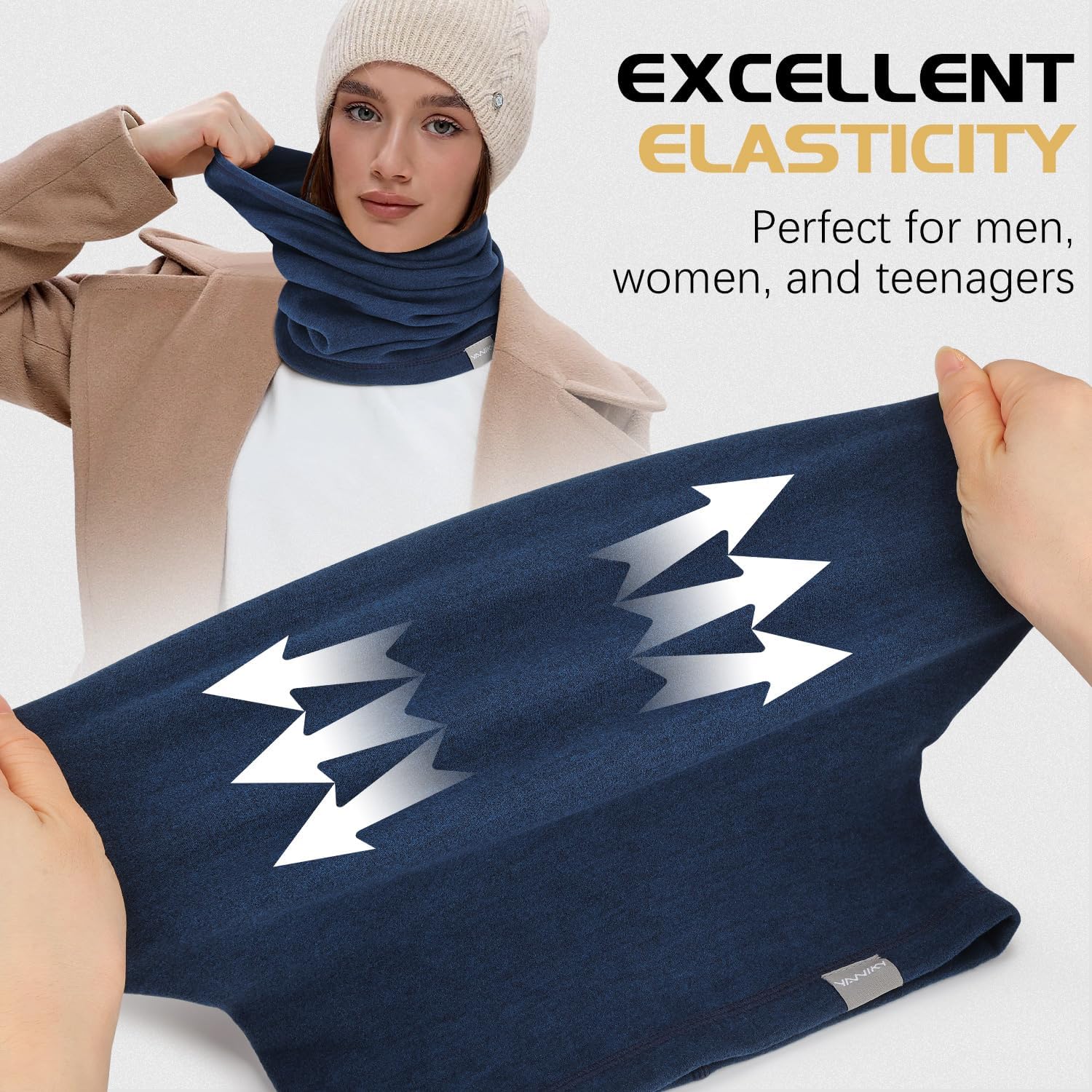 YANIKY Neck Gaiter Winter Neck Warmer for Men & Women Windproof Face Mask for Cold Weather Breathable Ski Face Cover Scarf