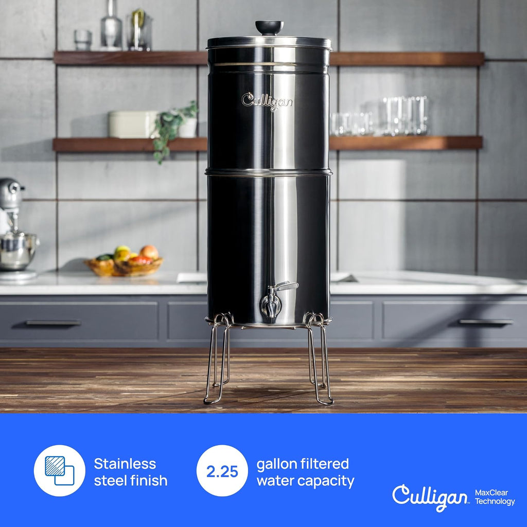 Culligan MaxClear Gravity Water Filter System - Microplastics, Lead & PFAS