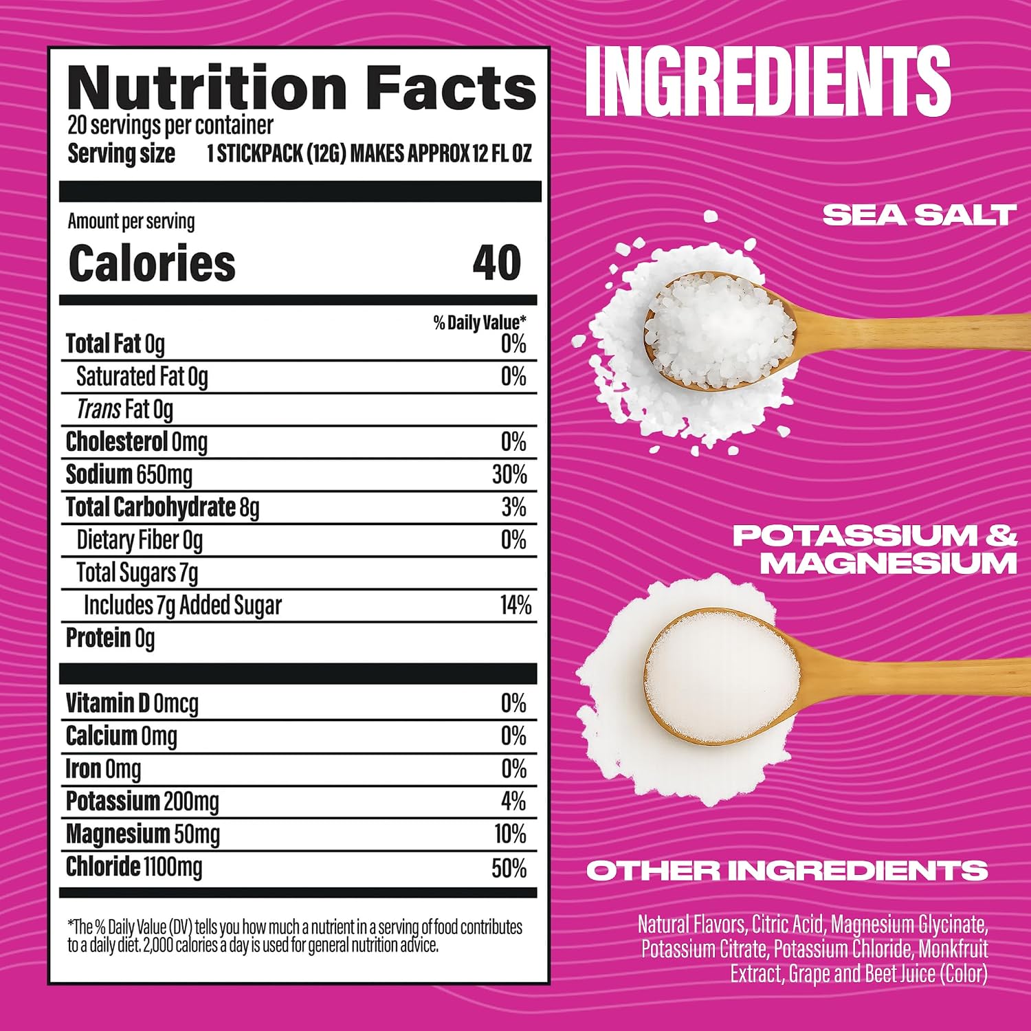 BUBS Naturals - Hydrate or Die Electrolytes Powder Packets for Fast Absorption | Premium 2000mg Electrolyte Powder | for Sports, Recovery & Well-Being (Natural Mixed Berry Flavor, 20 Sticks)