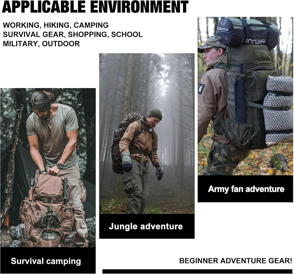 Mardingtop 70L Internal Frame Backpack for Hunting,Camping,Hiking Backpacking Backpack with Rain Cover