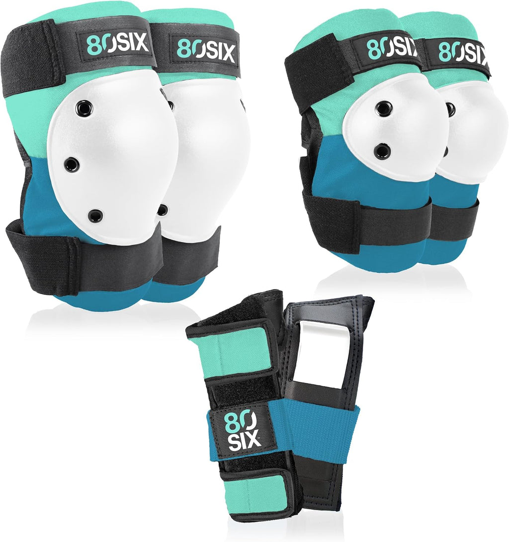 80SIX Multi-Sport Pad Set– Protective Gear for Skateboarding, Biking, Roller Skating, and Scooter