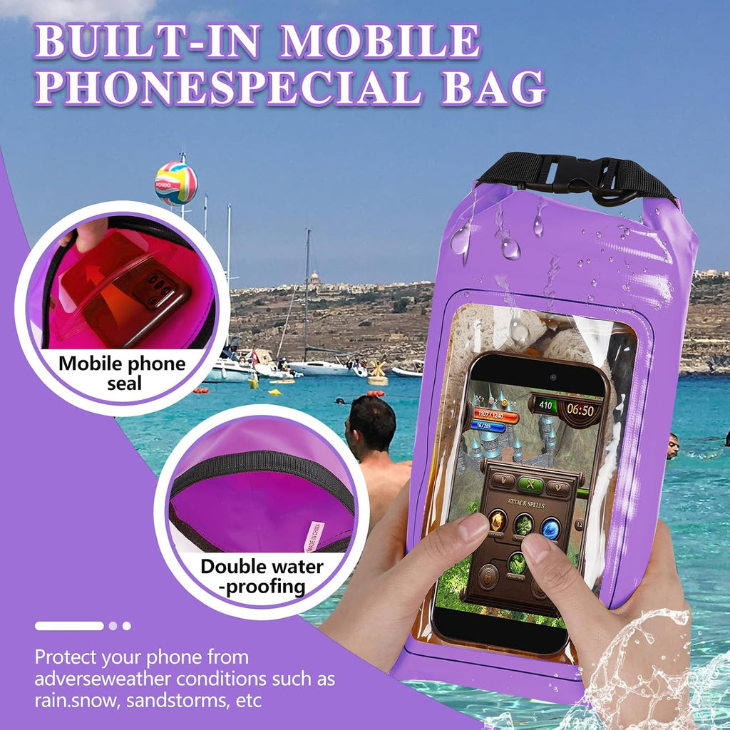 IP68 Waterproof Dry Bag, 5L Roll Top Waterproof Pool Bag