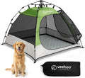 Veehoo Pop Up Dog Tent House for Indoor Outdoor, Portable &amp; Waterproof Dog Canopy Shelter with Cool Mesh, Foldable Automatic Pet Tent for Dogs with Camping Mat and Bag for Large &amp; Extra Large Dogs
