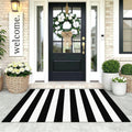 KOZYFLY Black and White Area Rug 3x5 Ft Washable
