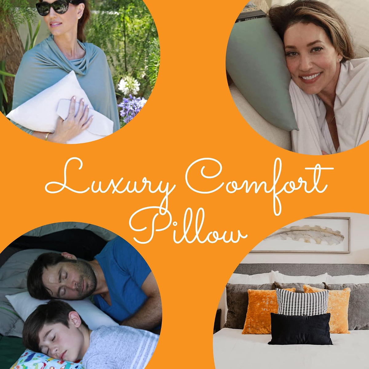 Happyluxe Travel Pillow for Airplanes | USA Made Small Pillows for Sleeping
