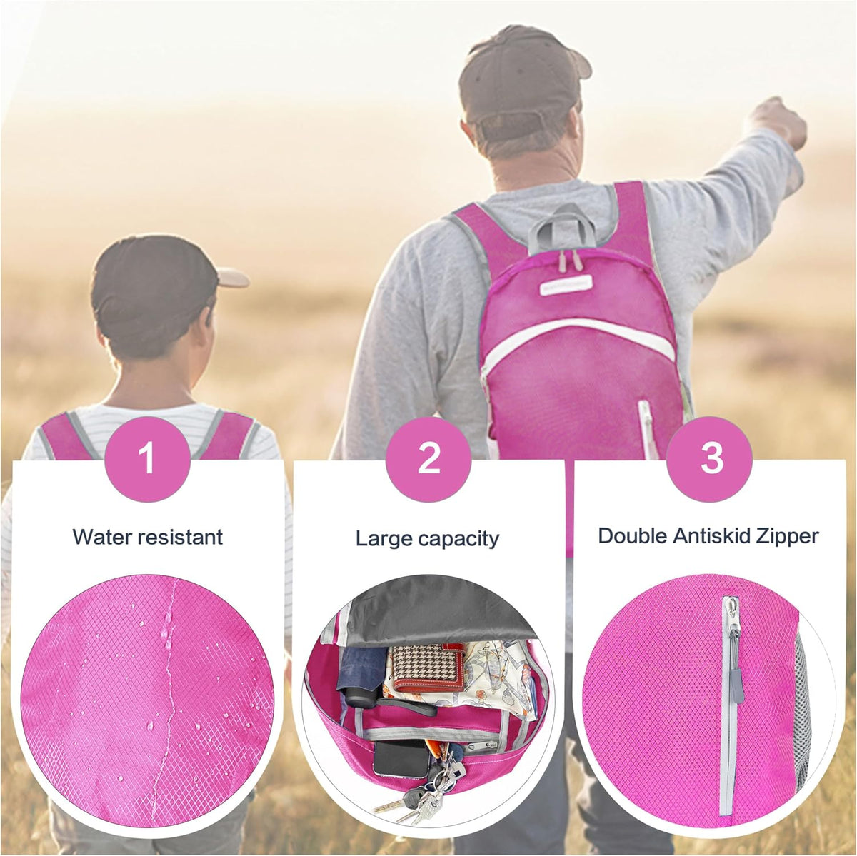 35L Foldable Waterproof Backpack For Outdoor Sports Travel Inside Wet Clothes Compartment Packable For Multiple