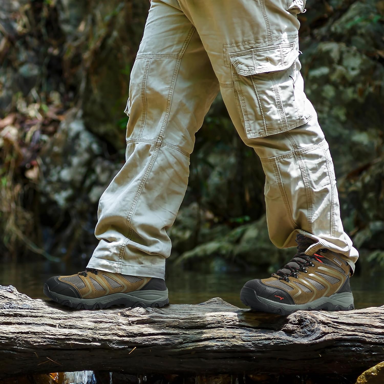 NORTIV 8 Men's Ankle High Waterproof Hiking Boots