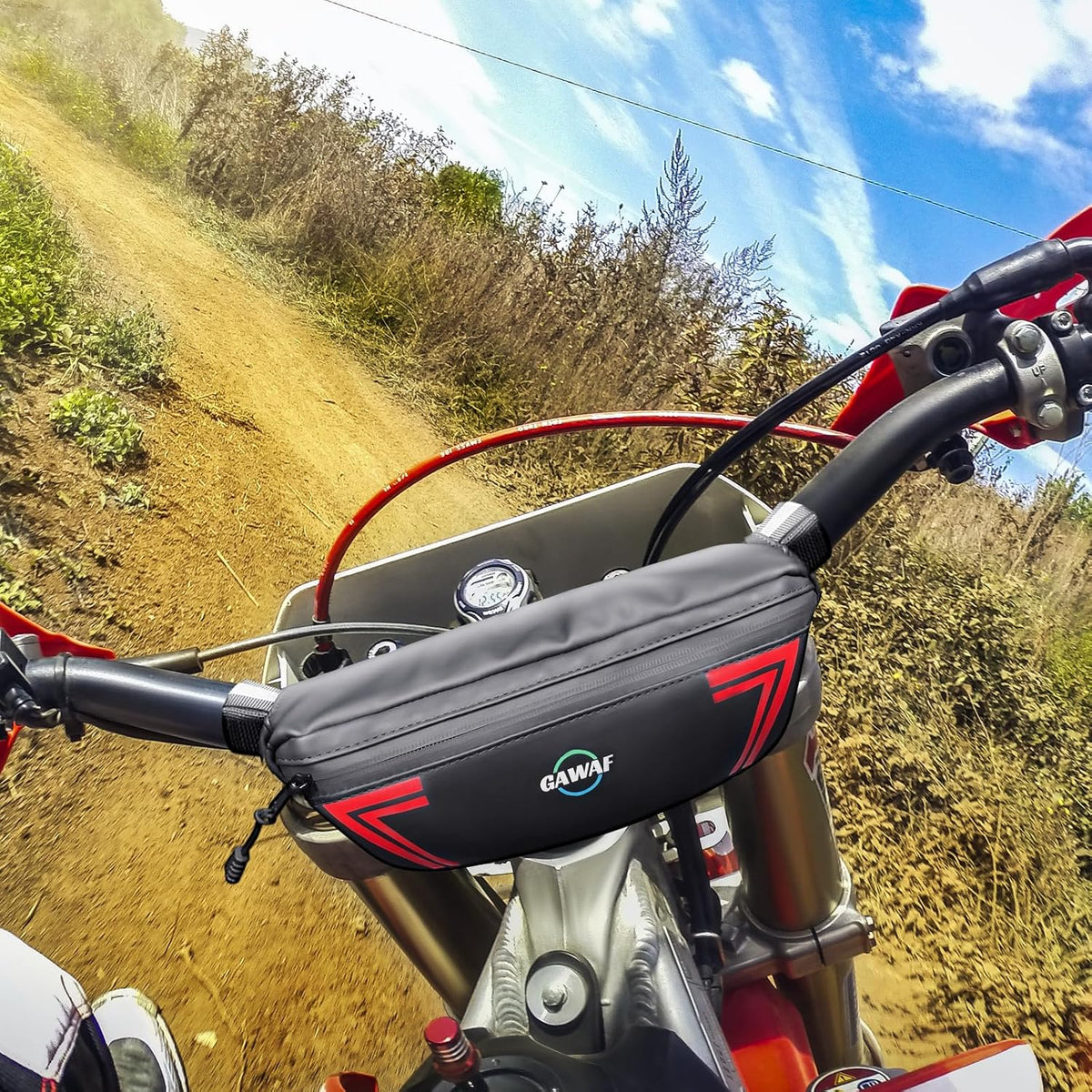 Dirtbike Handlebar Bag, Universal Motorcycle Handle Bag, Waterproof