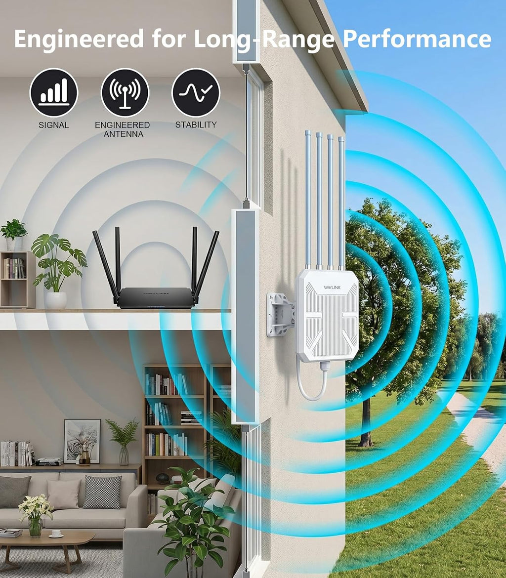 WAVLINK AX1800 Outdoor WiFi 6 Extender, Long-Range, IP67 Weatherproof