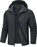 TACVASEN Mens Hooded Fleece Lined Waterproof Softshell Jacket Lightweight