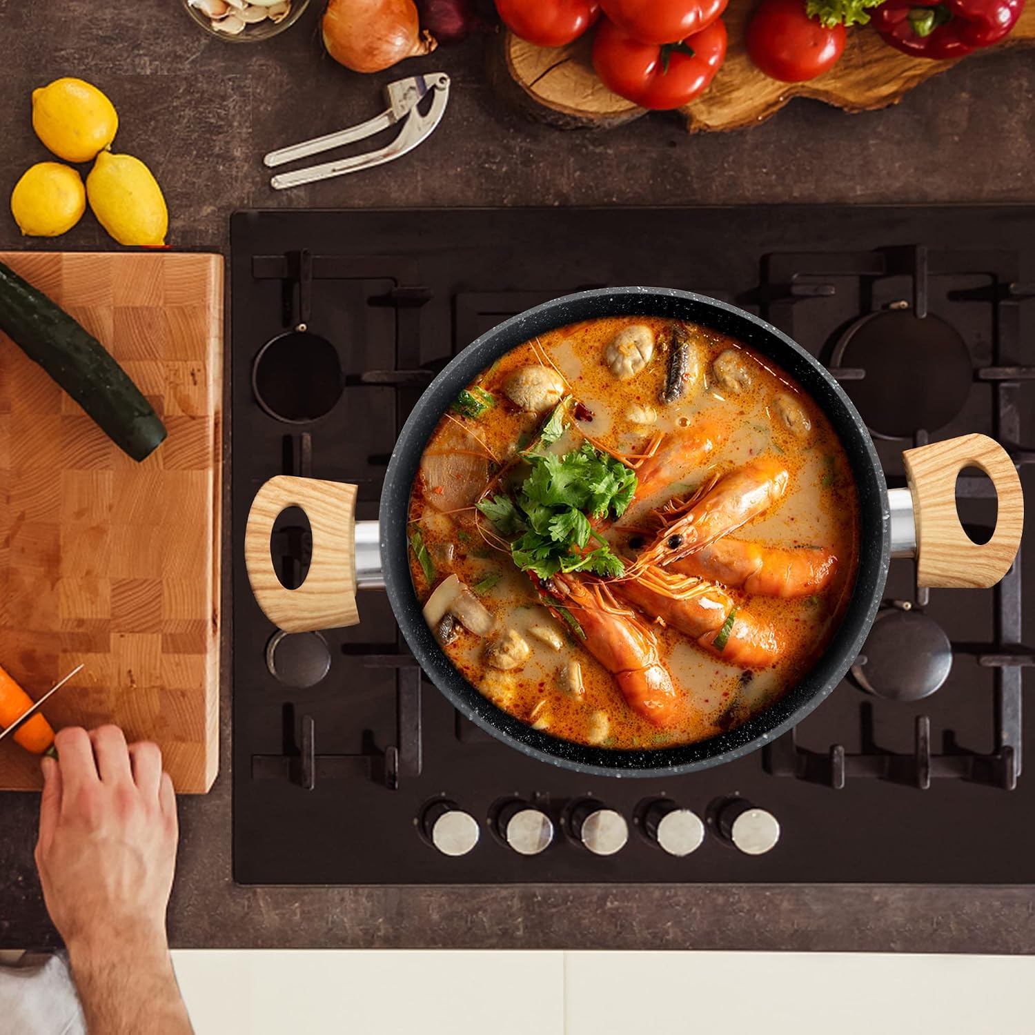 MAISON ARTS Pots and Pans Set, Kitchen Cookware Sets for Cooking Nonstick