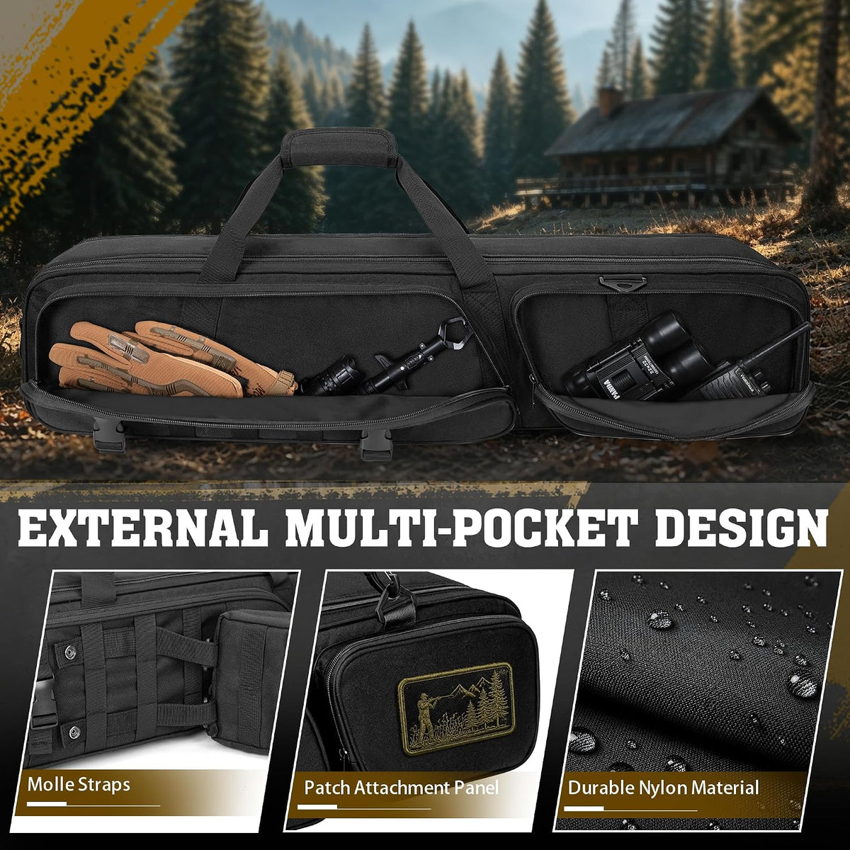GOBUROS Hunting Tripod Carrying Bag Compatible with BOG DeathGrip Tripods