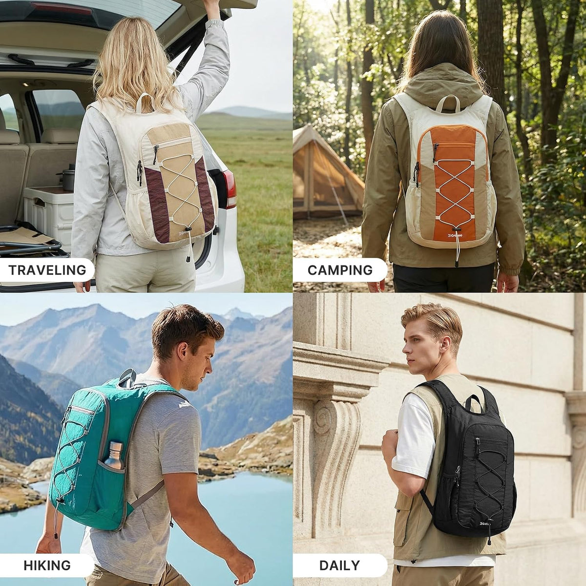 G4Free 20L Lightweight Packable Hiking Backpack for Women Men