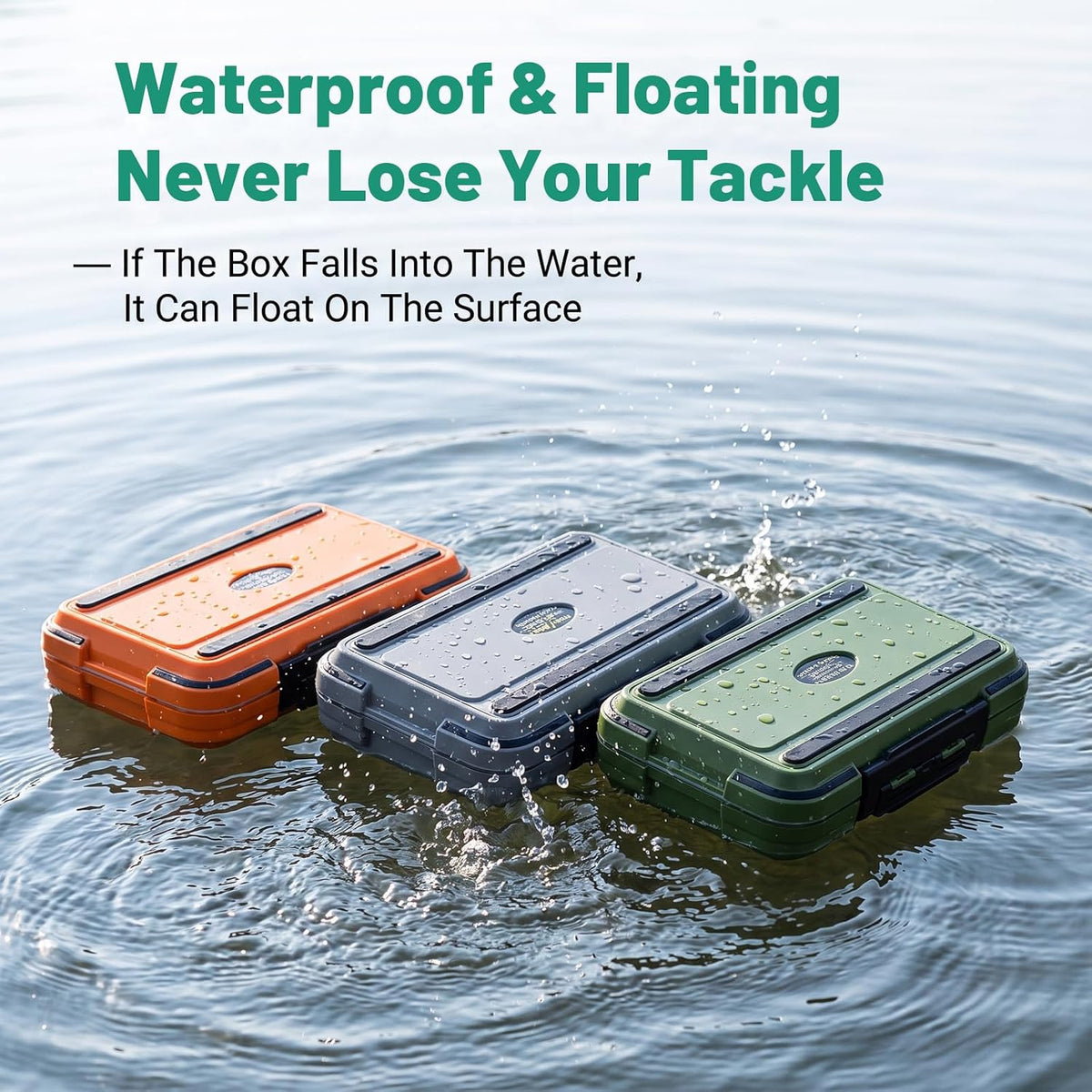 3Pcs Large Tackle Box Organizer, 30 Compartment Portable Waterproof Fishing Lure Box with Removable Dividers Double-Sided Plastic Storage Containers Terminal Fishing Tackle Boxes Organizer