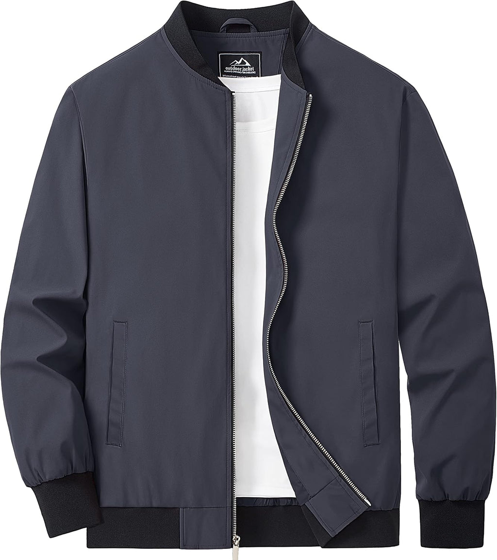 MAGCOMSEN Men's Bomber Jacket Lightweight Full Zip Windbreaker Jackets