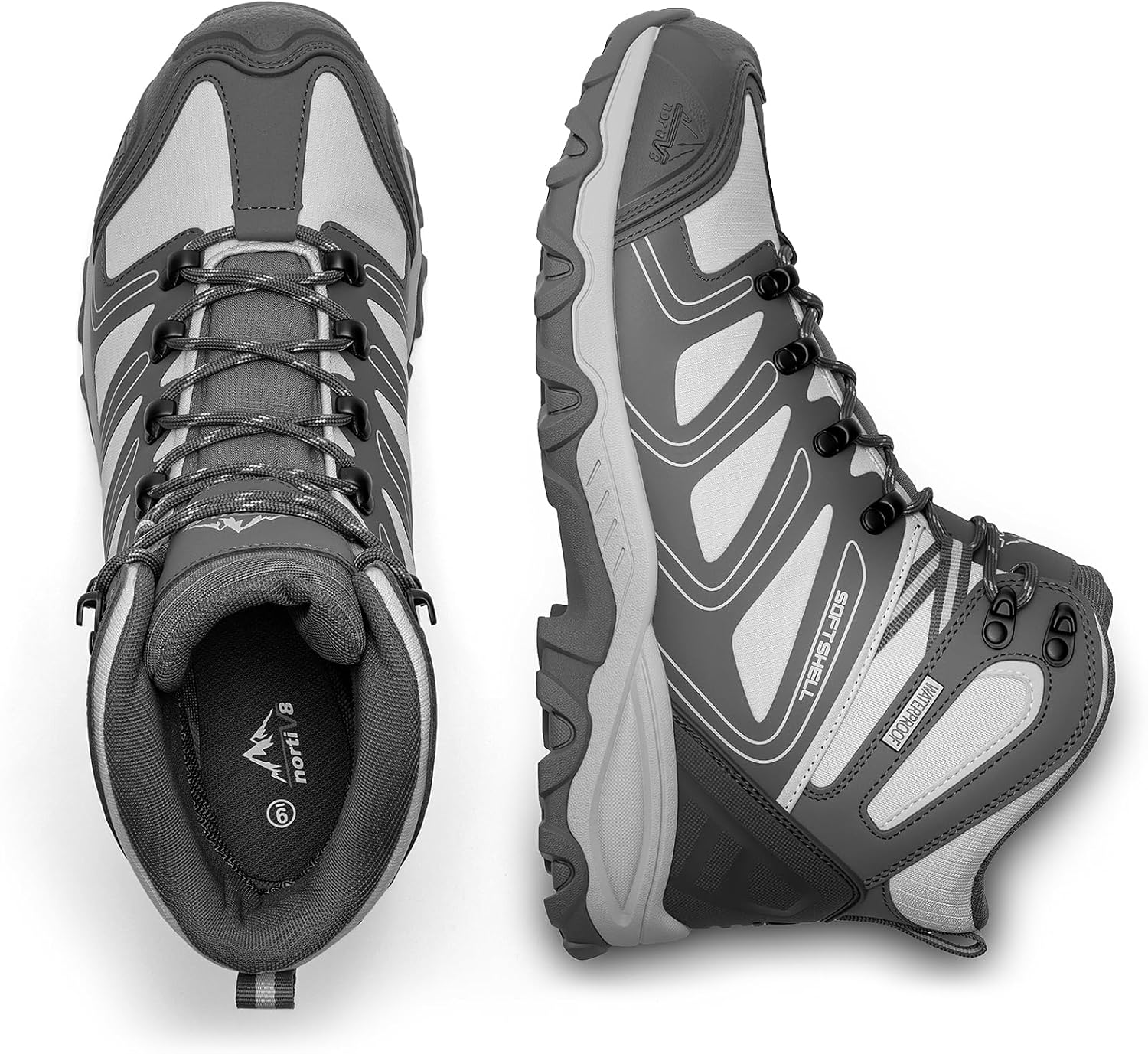 NORTIV 8 Men's Ankle High Waterproof Hiking Boots
