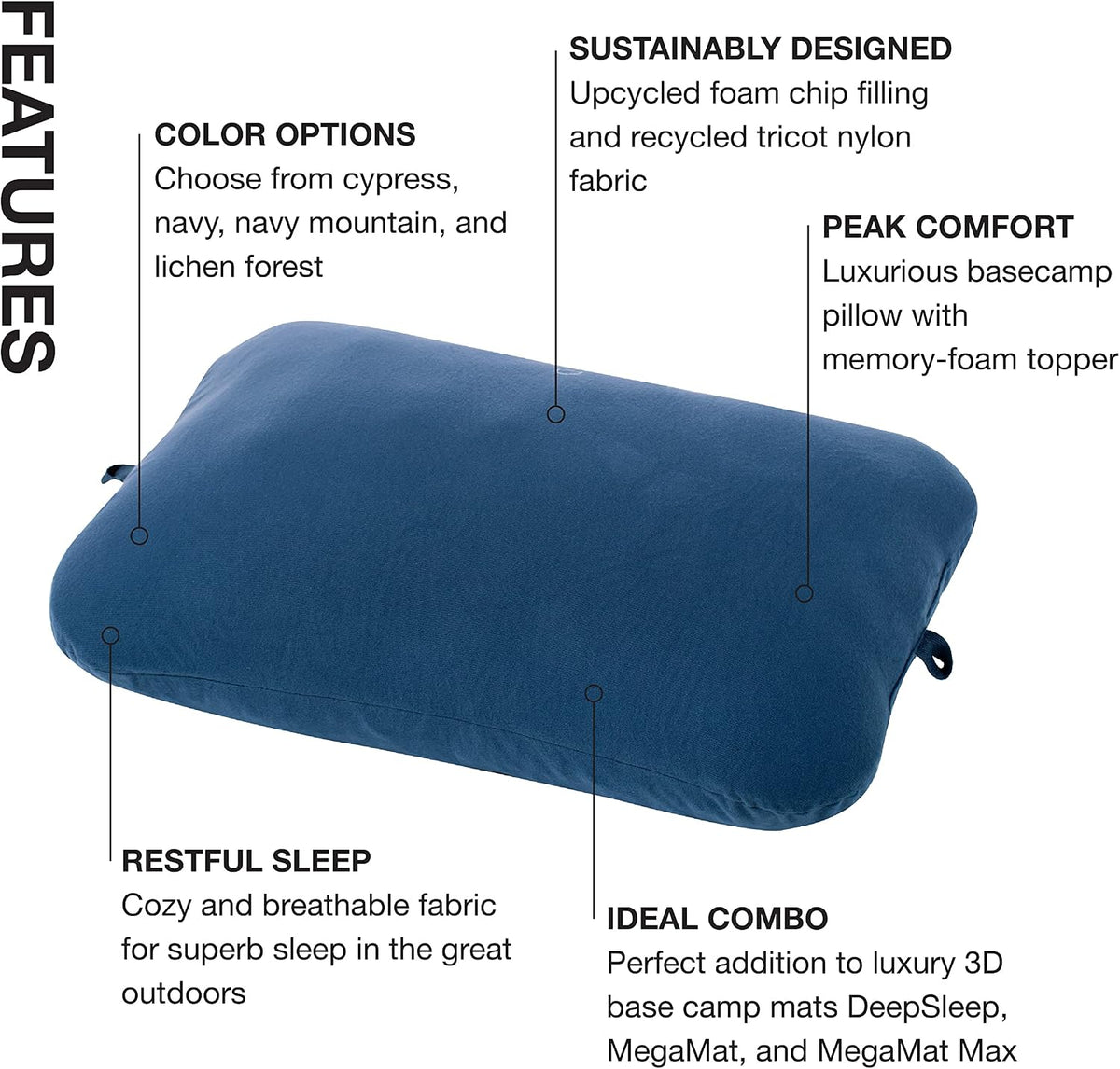 Exped Trailhead Pillow, Navy