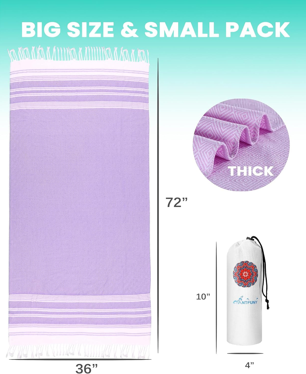 2 Pack Turkish Beach Towel Vacation Essentials Quick Dry Sand Free Soft Absorbent Adult Oversized Bath Pool Swim Long Wide Stripe Towel Sound Cloud Linen Sandfree Chamoi Mat Summer Thing Thin Travel
