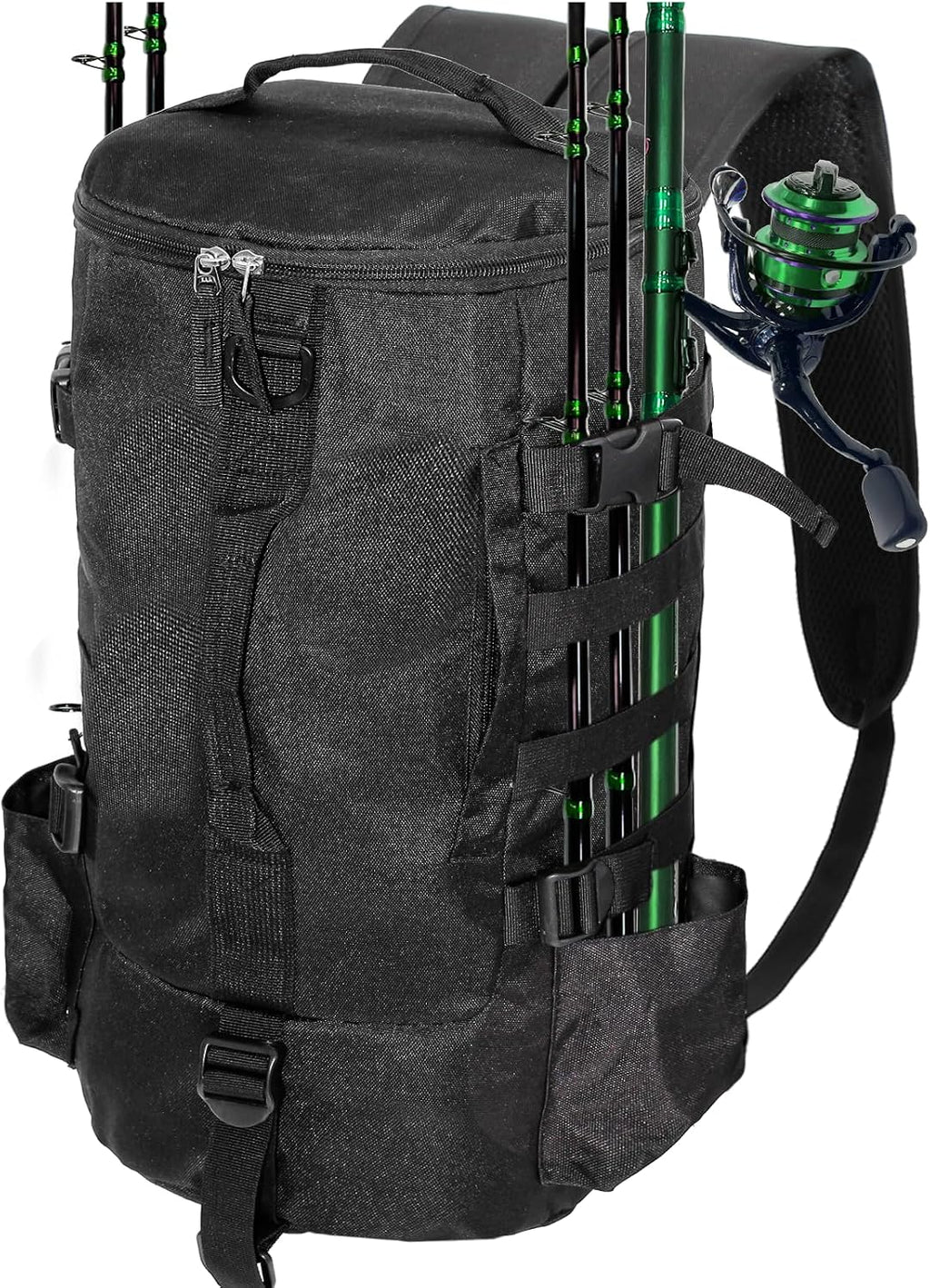 Fishing Tackle Backpack Lightweight Water-Resistant Rod Holder Bag