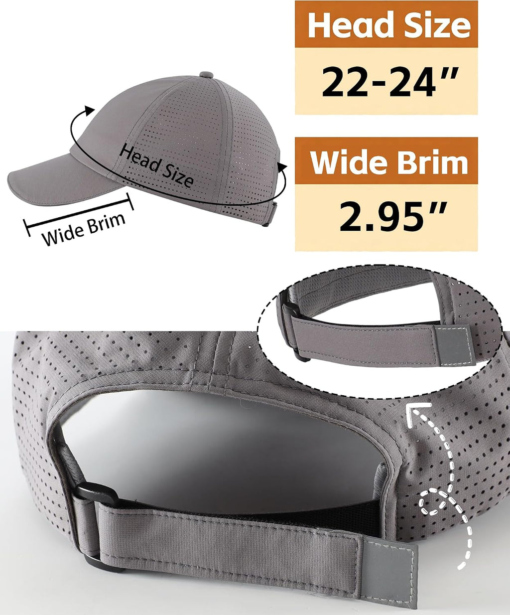Home Prefer Reflective Water Repellent Quick Dry Airy UPF50+ Sun Hat for Men Women Outdoor Sports Baseball Caps Unisex