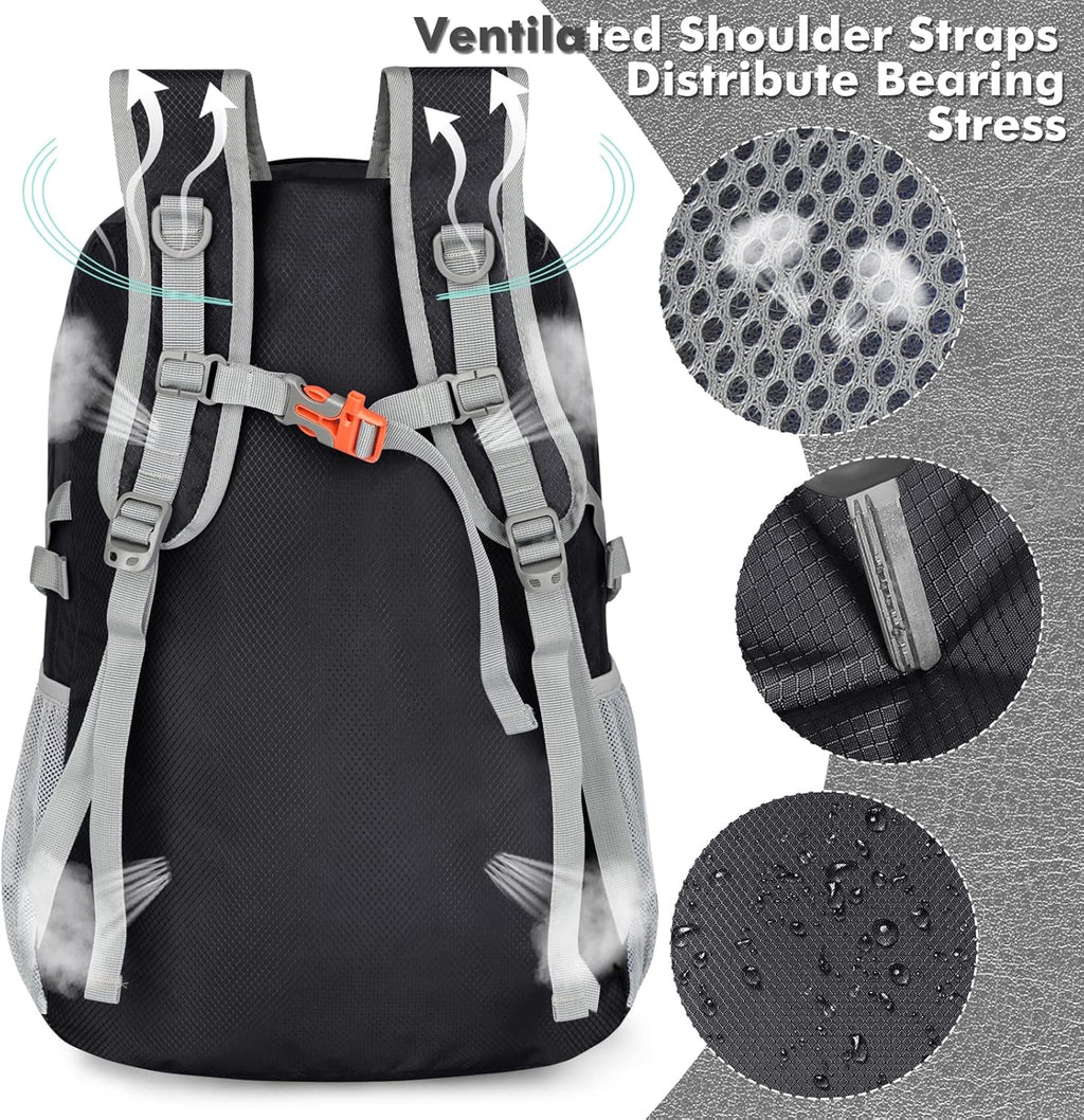 ZOMAKE Lightweight Packable Backpack 30L, Foldable Travel Hiking Daypack
