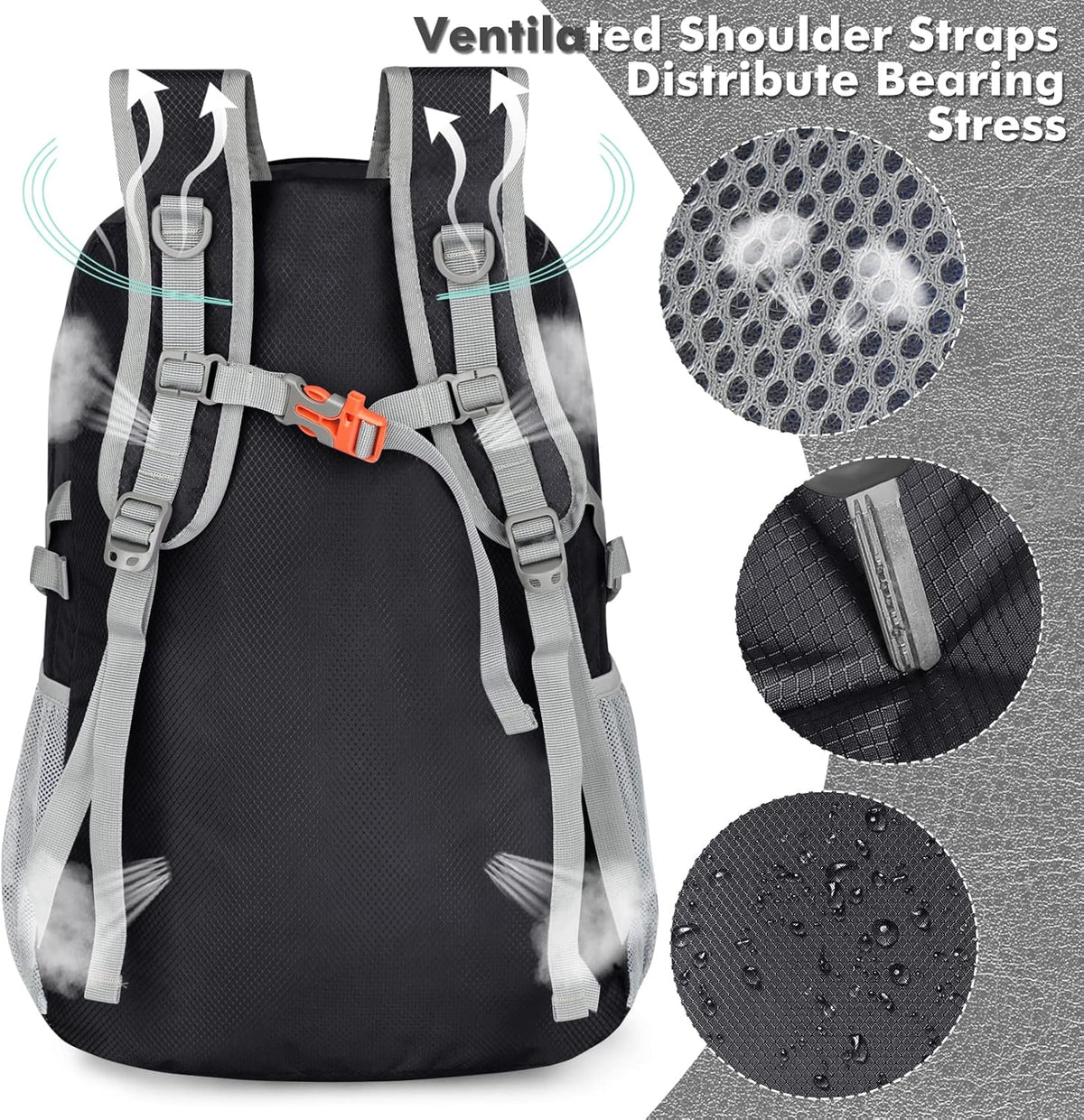 ZOMAKE Lightweight Packable Backpack 30L, Foldable Travel Hiking Daypack