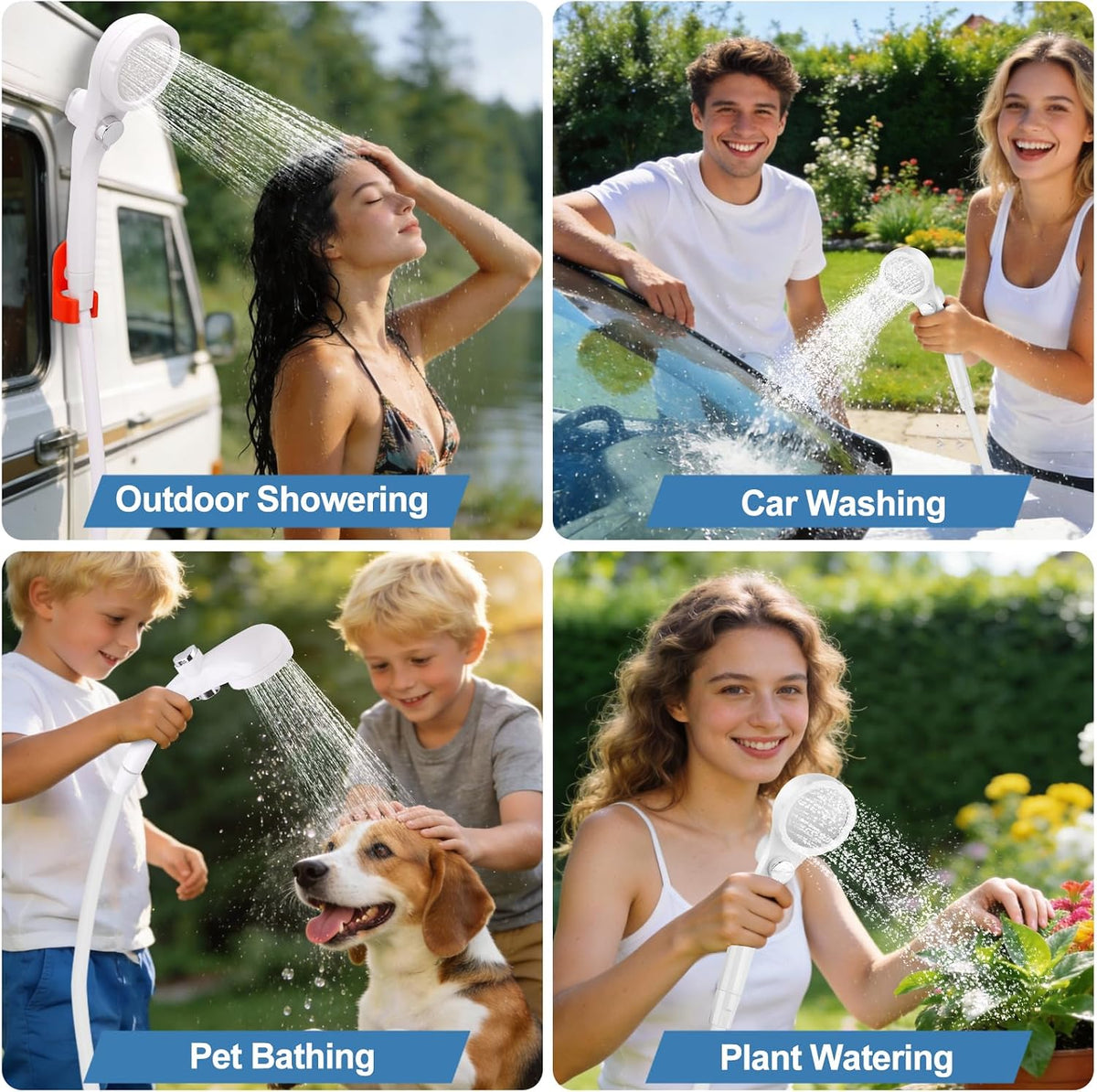 Portable Shower for Camping with 7800mAh Battery
