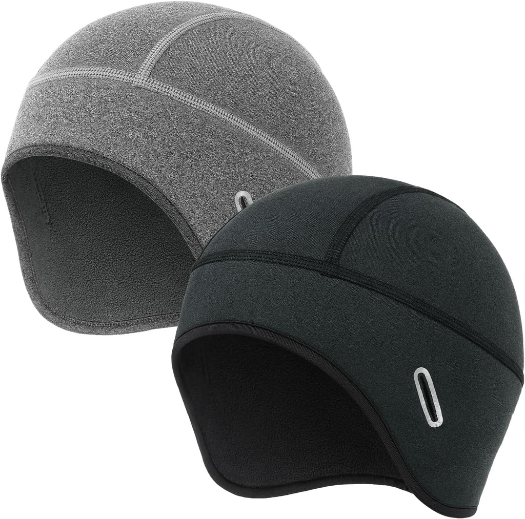 MELASA 2 Pack Winter Helmet Liner Skull Cap with Glasses Slots