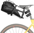 Rhinowalk Bike Saddle Bag Bicycle Saddle Pannier 14L Waterproof Storage Pouch Rear Rack Luggage Carrier Quick-Fit with Hardshell Frame & Interior (White)