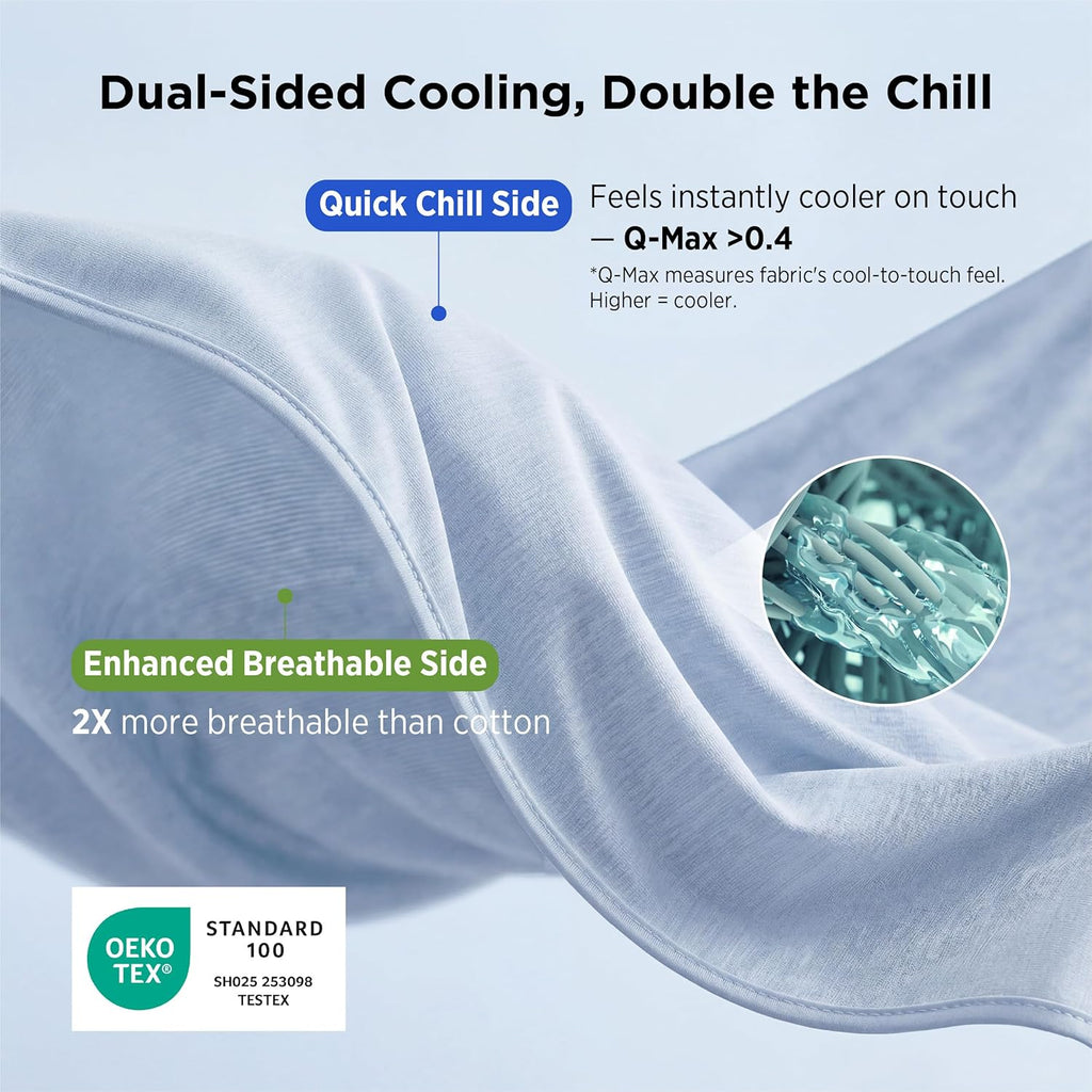 Bedsure Silky Soft Cooling Blanket Hot Sleepers, Throw XL, Celestial Blue