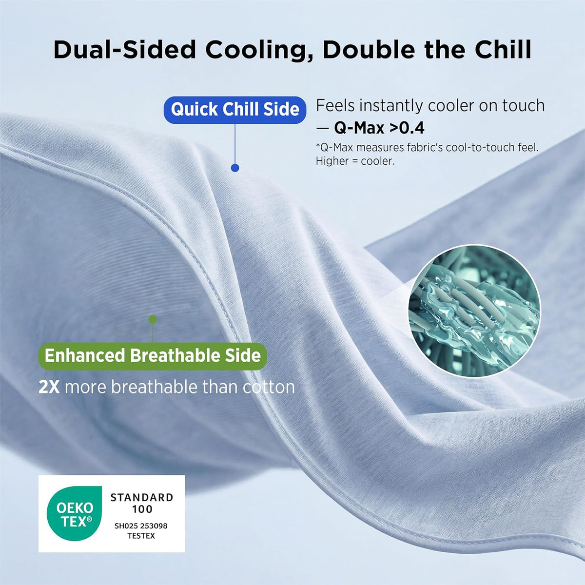 Bedsure Silky Soft Cooling Blanket Hot Sleepers, Throw XL, Celestial Blue