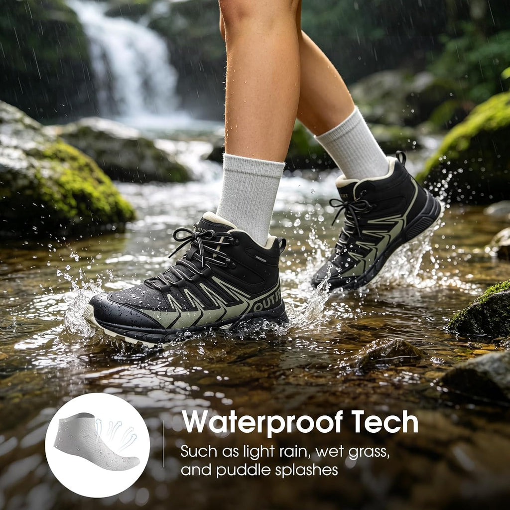 Women's Lightweight Waterproof Hiking Boots Mid Ankle