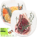 Elkanah Reusable Sous Vide Bags Platinum Silicone BPA-Free Set of 2