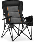 ALPHA CAMP Heavy Duty Camping Chairs with Cup Holder Oversized Folding Chair 500LBS Capacity Outdoor Chair with Headrest,Lawn with Side Pocket for Lawn, Sports and Fishing