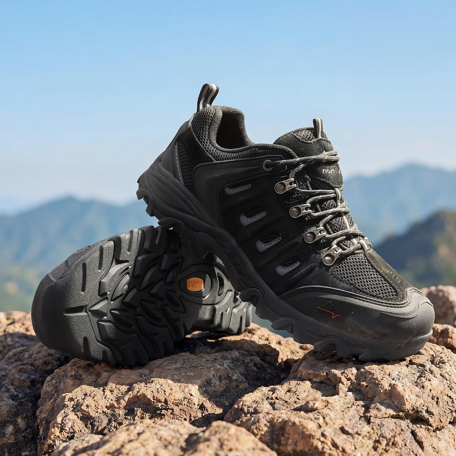 NORTIV 8 Men's Waterproof Hiking Shoes Leather