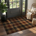 JTJ Easy Jute 3x5 Outdoor Rug, Black & Brown Plaid, Washable