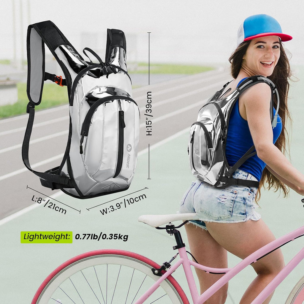 Nepest Hydration Pack Backpack with 2L Water Bladder Reflective Lightweight